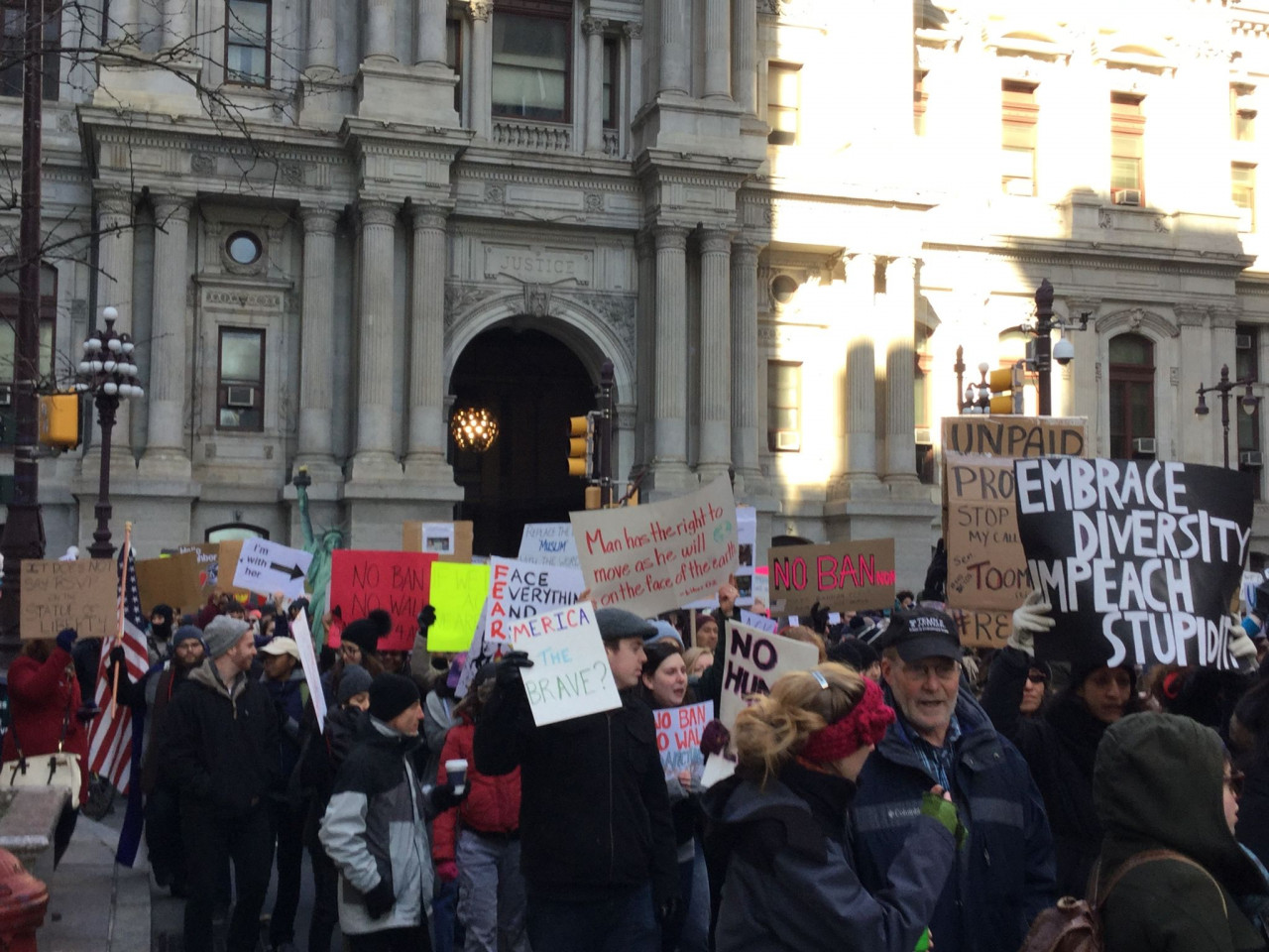 Immigrant Rights Protest - Philadelphia - February 4, 2017 - City Hall