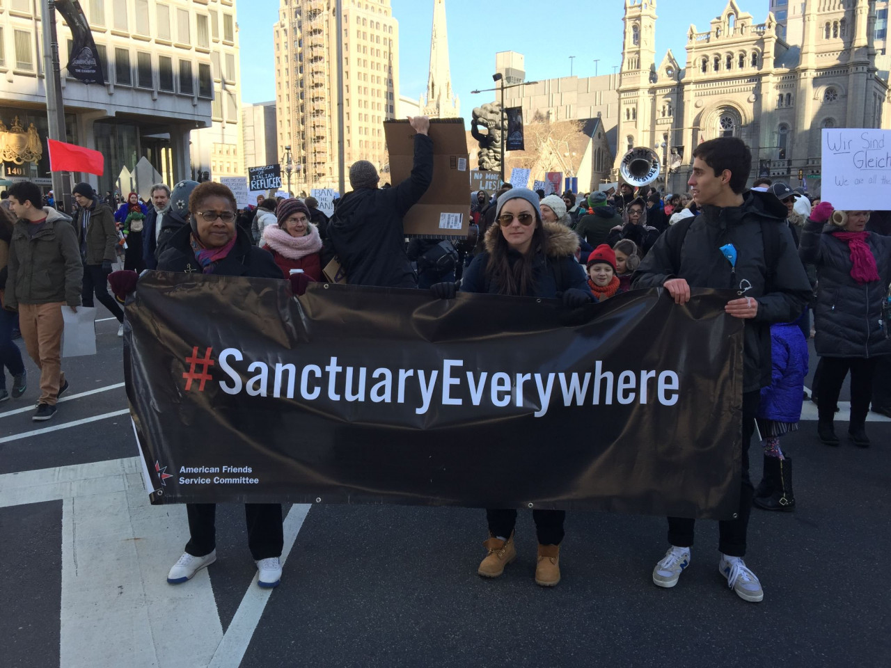 Immigrant Rights Protest - Philadelphia - February 4, 2017 - Sanctuary Eveywhere