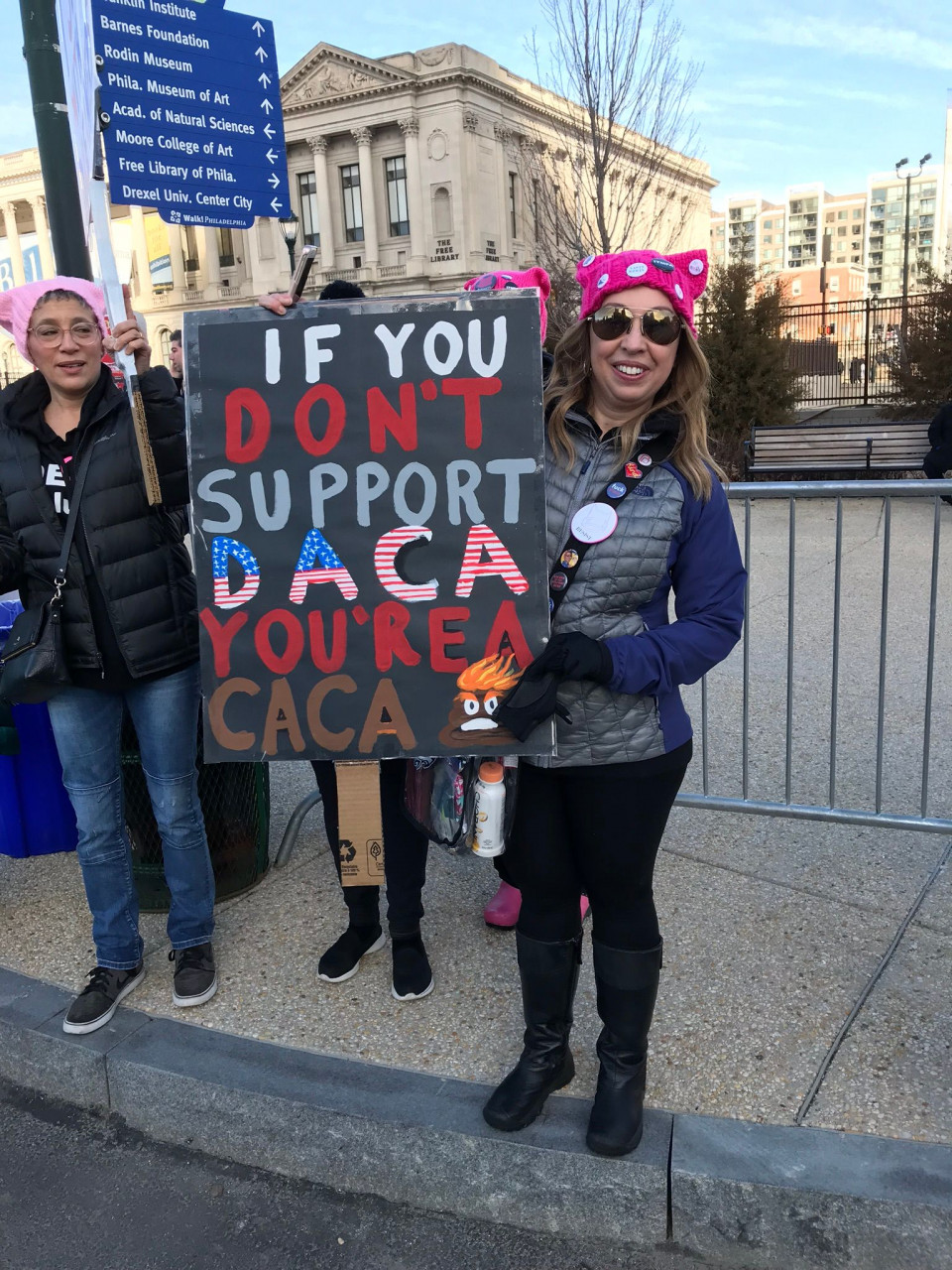 Philly Women's March 2018 - If you don't support <a class="bx-tag" rel="tag" href="https://wethepeople.care/page/view-channel-profile?id=1223"><s>#</s><b>DACA</b></a> you're a caca