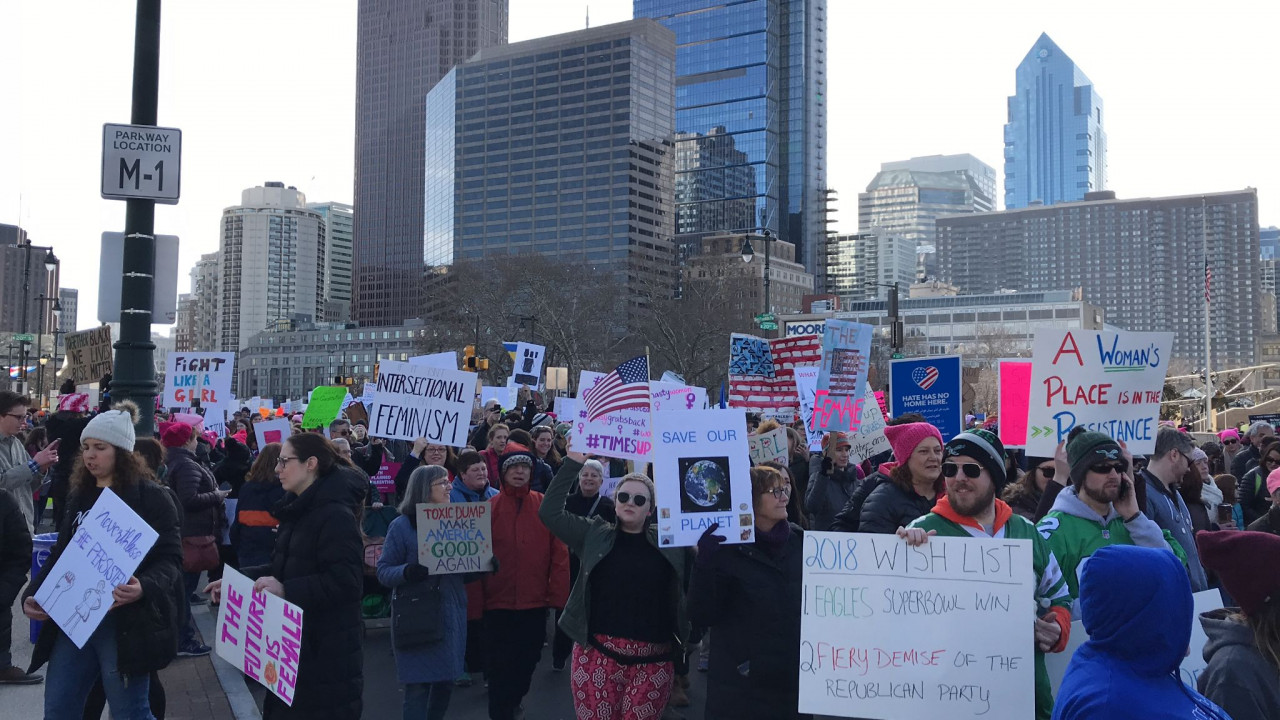 Philly Women's March 2018 - in the march